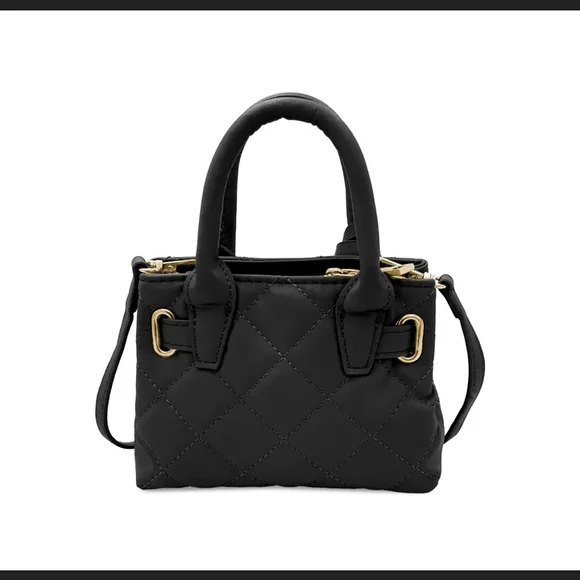 Badgley Mischka Black and Gold Mini Bag with Padlock Detail - Picture 3 of 3